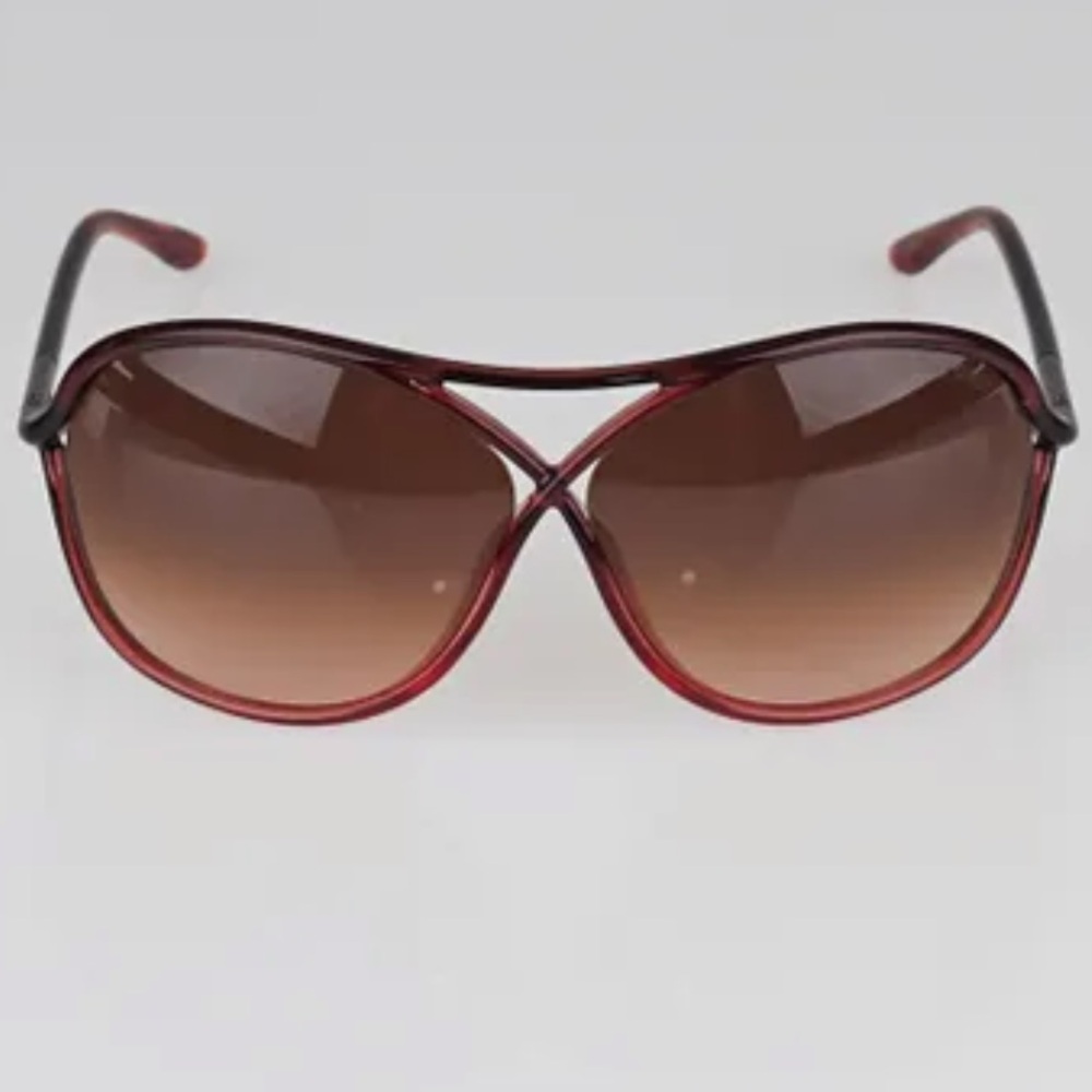 Tom Ford Red Frame Gradient Tint Vicky Sunglasses - TF184